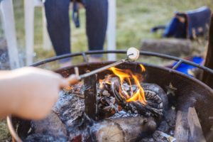 Preparing food while Camping Outdoor
